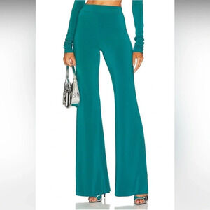 The Andamane Revolve Gaia Maximalist Flare Pants Malachite Size 38 US 0